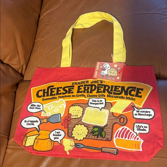 Trader Joe'S Handbags - Trader Joe's Cheese Experience Tote Bag - Red & Yellow